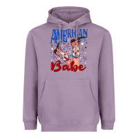 Lavender American babe 4th july Heavyweight Hoodie - texasbilliewilder