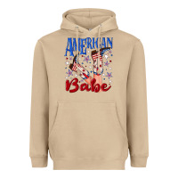 Mushroom American babe 4th july Heavyweight Hoodie - texasbilliewilder