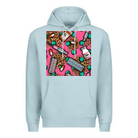 Blue Mist Medicines And Pills Seamless Pattern Premium Hoodie - BundleAndBundleShop