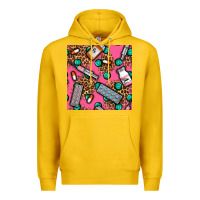 Lemon Medicines And Pills Seamless Pattern Premium Hoodie - BundleAndBundleShop