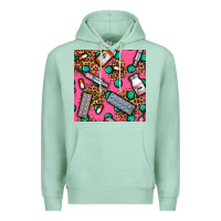 Seafoam Medicines And Pills Seamless Pattern Premium Hoodie - BundleAndBundleShop