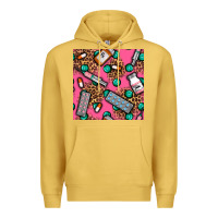 Antique Gold Medicines And Pills Seamless Pattern Premium Hoodie - BundleAndBundleShop