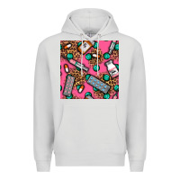 Dove Grey Medicines And Pills Seamless Pattern Premium Hoodie - BundleAndBundleShop