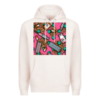 Pale Pink Medicines And Pills Seamless Pattern Premium Hoodie - BundleAndBundleShop