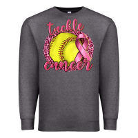Charcoal Heather Tackle Cancer Softball Premium Sweatshirt - texasbilliewilder