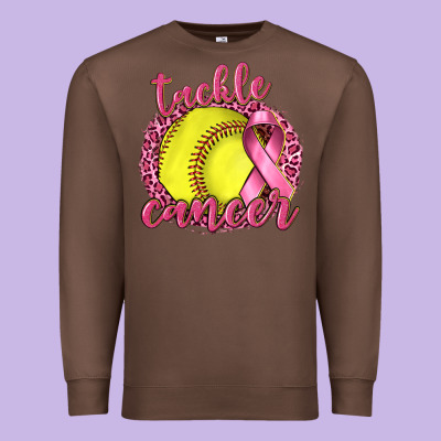 Tackle Cancer Softball Premium Sweatshirt Designed By Texasbilliewilder