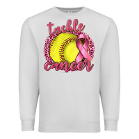 Dove Grey Tackle Cancer Softball Premium Sweatshirt - texasbilliewilder