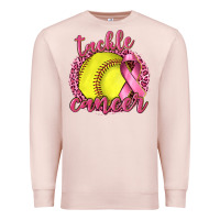 Pale Pink Tackle Cancer Softball Premium Sweatshirt - texasbilliewilder