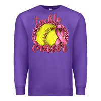 Purple Tackle Cancer Softball Premium Sweatshirt - texasbilliewilder