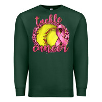 Sports Green Tackle Cancer Softball Premium Sweatshirt - texasbilliewilder