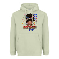 Matcha American babe afro messy bun Heavyweight Hoodie - texasbilliewilder