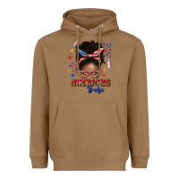Toasted Coconut American babe afro messy bun Heavyweight Hoodie - texasbilliewilder