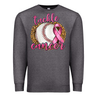 Charcoal Heather Tackle Cancer Baseball Premium Sweatshirt - texasbilliewilder