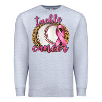 Heather Grey Tackle Cancer Baseball Premium Sweatshirt - texasbilliewilder