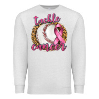 Oatmeal Heather Tackle Cancer Baseball Premium Sweatshirt - texasbilliewilder