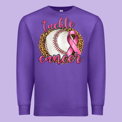 Tackle Cancer Baseball Premium Sweatshirt Designed By Texasbilliewilder