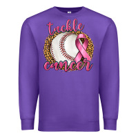 Purple Tackle Cancer Baseball Premium Sweatshirt - texasbilliewilder