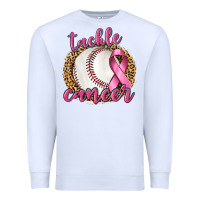 White Tackle Cancer Baseball Premium Sweatshirt - texasbilliewilder