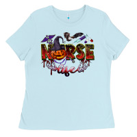 Baby Blue halloween nurse life Ladies Tee - BarkalooDesign