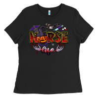 Black halloween nurse life Ladies Tee - BarkalooDesign
