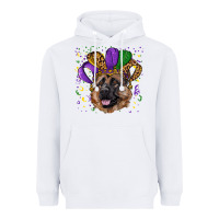 White mardi gras hat german shepherd Heavyweight Hoodie - RanaPortraitStore