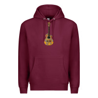 Burgundy mexican guitar Premium Hoodie - Artiststas