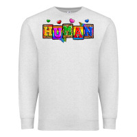 Oatmeal Heather pride human Premium Sweatshirt - Zillion Design Studio