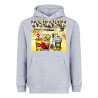 Heather Grey bus driver coffee cups Heavyweight Hoodie - Zillion Design Studio