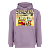 Lavender bus driver coffee cups Heavyweight Hoodie - Zillion Design Studio