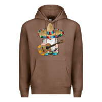 Chestnut mexican gnomes guitar sombrero serape Premium Hoodie - Artiststas