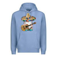 Colony Blue mexican gnomes guitar sombrero serape Premium Hoodie - Artiststas
