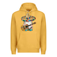 Mustard mexican gnomes guitar sombrero serape Premium Hoodie - Artiststas
