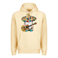Pina Colada mexican gnomes guitar sombrero serape Premium Hoodie - Artiststas