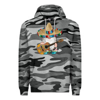 Slate Camo mexican gnomes guitar sombrero serape Premium Hoodie - Artiststas