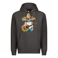 Smoke mexican gnomes guitar sombrero serape Premium Hoodie - Artiststas