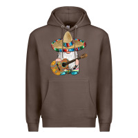 Coffee mexican gnomes guitar sombrero serape Premium Hoodie - Artiststas
