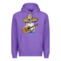 Purple mexican gnomes guitar sombrero serape Premium Hoodie - Artiststas