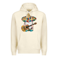 Sandshell mexican gnomes guitar sombrero serape Premium Hoodie - Artiststas
