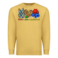 Antique Gold peace love understand Premium Sweatshirt - Zillion Design Studio