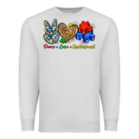 Dove Grey peace love understand Premium Sweatshirt - Zillion Design Studio