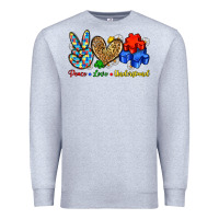 Heather Grey peace love understand Premium Sweatshirt - Zillion Design Studio