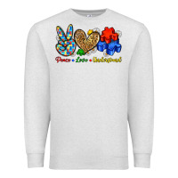 Oatmeal Heather peace love understand Premium Sweatshirt - Zillion Design Studio