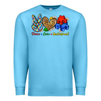 Ocean Blue peace love understand Premium Sweatshirt - Zillion Design Studio