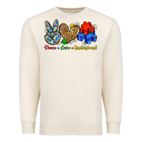 Sandshell peace love understand Premium Sweatshirt - Zillion Design Studio