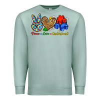 Seafoam peace love understand Premium Sweatshirt - Zillion Design Studio