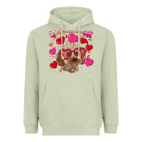 Matcha valentine's day cockapoo Heavyweight Hoodie - RanaPortraitStore