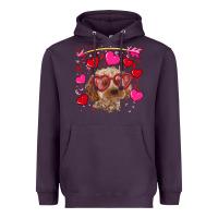 Plum valentine's day cockapoo Heavyweight Hoodie - RanaPortraitStore
