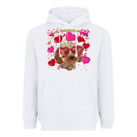 White valentine's day cockapoo Heavyweight Hoodie - RanaPortraitStore