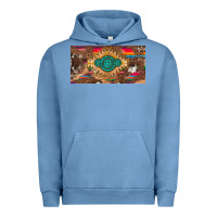 Pigment Pebble Blue western gemstone and leopard with serape licanse plate Urban Hoodie - Artiststas