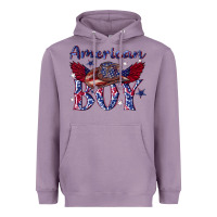 Lavender American boy with cowboy Heavyweight Hoodie - texasbilliewilder